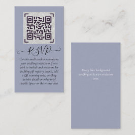 Carte De Visite Budget QR Code Website RSVP Mariage de l'hôtel Dét