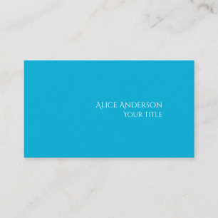 Carte De Visite Budget Simple Une Seule Couleur Uni Bleu Clair Mod