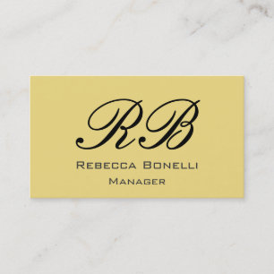 Carte de visite Bug Beige Black Monogram Manager