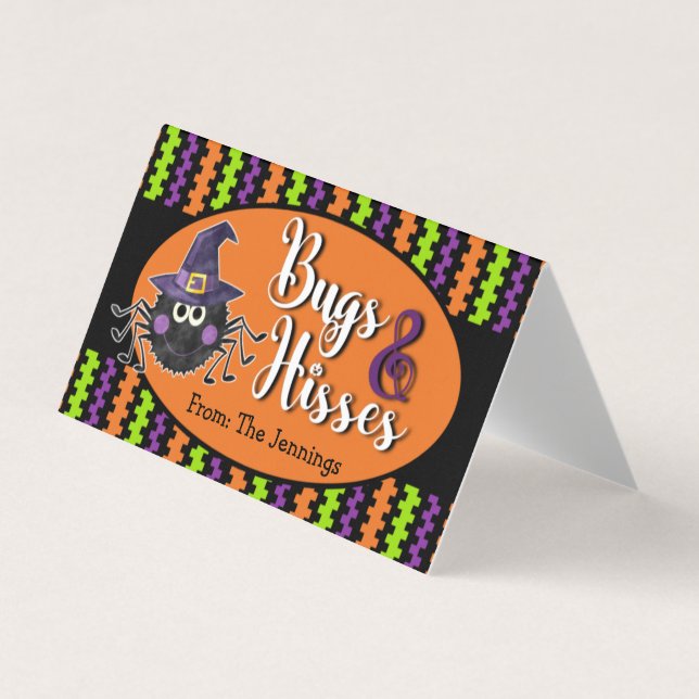 Carte De Visite Bugs Et Hisses Halloween Treat Bag Topper (Devant)