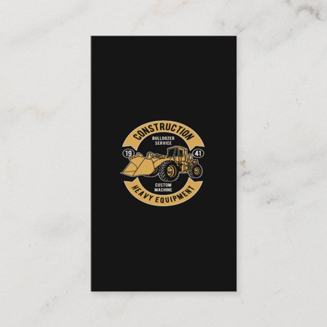 Carte De Visite bulldozer (Devant)