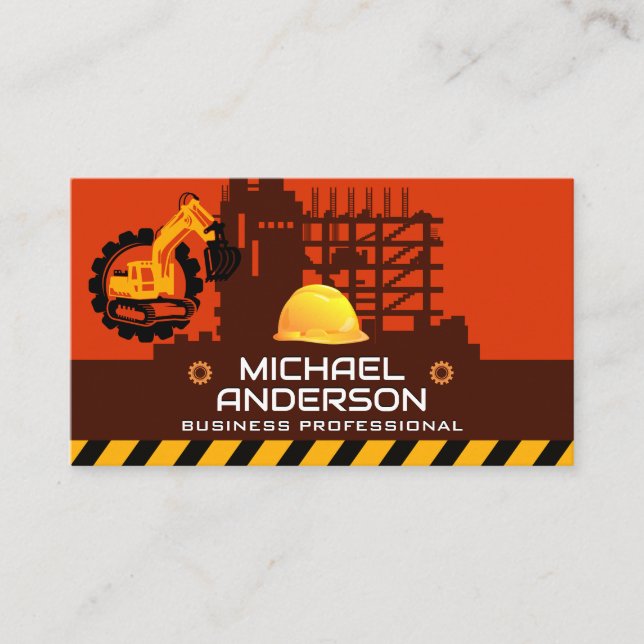 Carte De Visite Bulldozer | chantier (Devant)