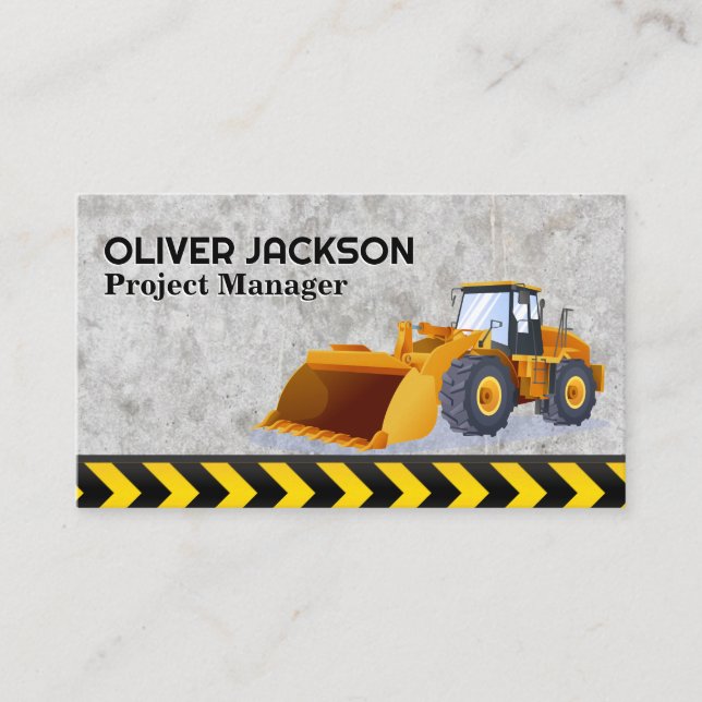 Carte De Visite Bulldozer | Construction | Entrepreneur (Devant)