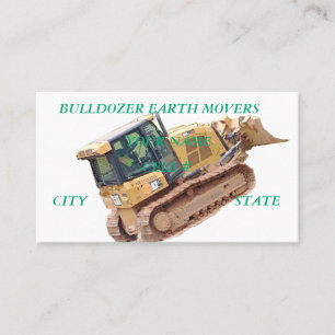 Carte de visite Bulldozer Earth Mover