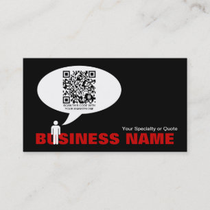 Carte De Visite bulle vocale de code qr