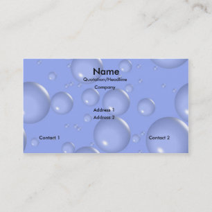 Carte De Visite Bulles bleu-clair