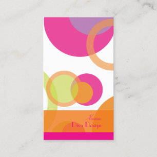Carte De Visite Bulles de mod de PixDezines/rétro style + Couleurs