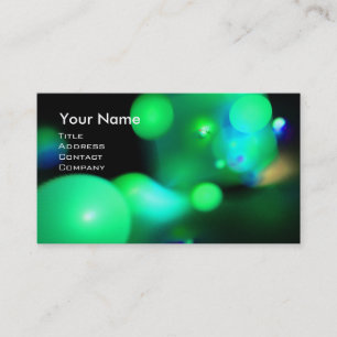 Carte De Visite BULLES QUANTUM 2 MONOGRAM Vibrant noir vert