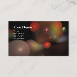 Carte De Visite BULLES QUANTUM 2 MONOGRAMME Noir rouge vibrant