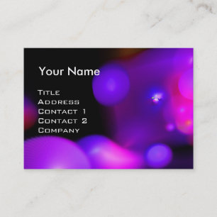 Carte De Visite BULLES QUANTUM Monogramme violet vibrant