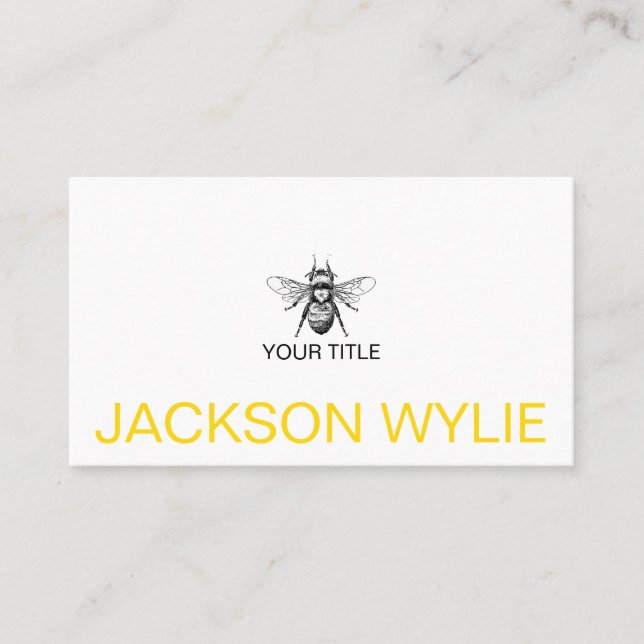 Carte De Visite Bumble Bee Gold Professional (Devant)
