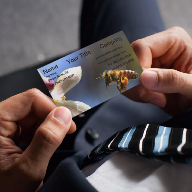 Carte De Visite Bumble Bee tout couvert de pollen (Créateur téléchargé)