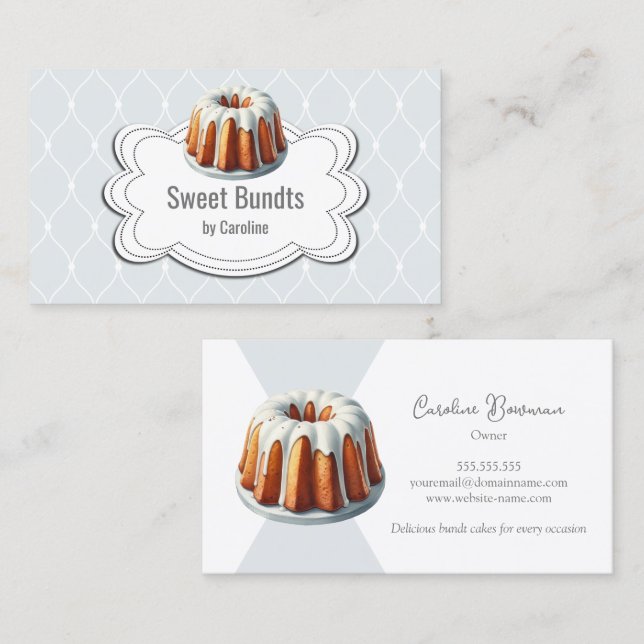Carte De Visite Bundt Cake Bakery (Devant / Derrière)