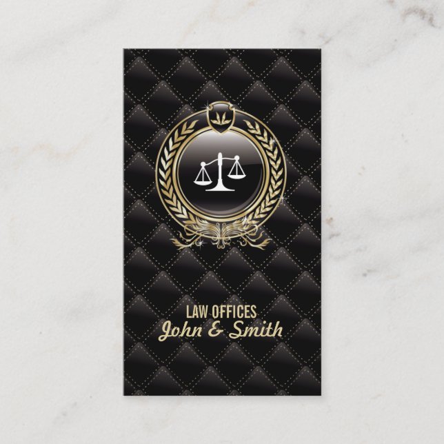 Carte De Visite Bureau de l'avocat de luxe Avocat Dark Law (Devant)