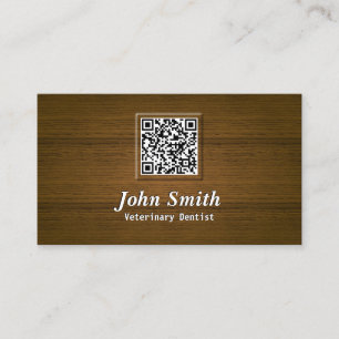 Carte De Visite Bureau dentaire de QR de dentiste vétérinaire en
