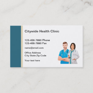 Carte De Visite Bureau des médecins de clinique Médicale