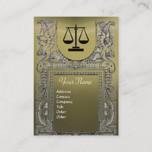 Carte De Visite BUREAU JURIDIQUE, PROCUREUR gris monogramme