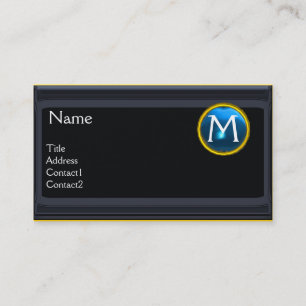 Carte De Visite BUREAU JURIDIQUE, PROCUREUR Monogramme saphir bleu