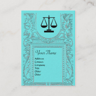 Carte De Visite BUREAU JURIDIQUE, PROPRIÉTAIRE 2 Monogramme, bleu