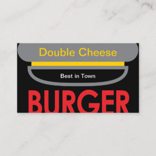 Carte De Visite Burger au fromage double