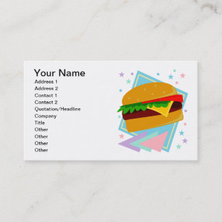 Carte De Visite Burger Mignon Délicieux