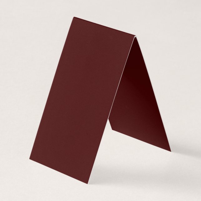 Carte De Visite Burnt Maroon Folded Business Card 2x7 Custom (Devant)