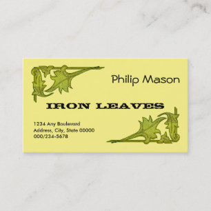 Carte De Visite Bus. Card - Leafy Brackets