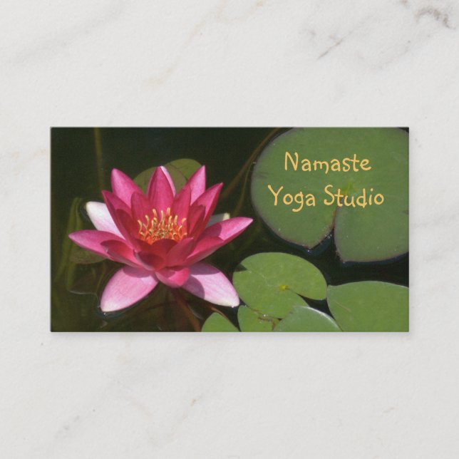 CARTE DE VISITE BUS.CARD. PERSONNALISABLE/LOTUS BLO ROSE PROFOND (Devant)