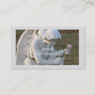 CARTE DE VISITE BUS PERSONNALISABLE. CARTE/"ANGEL AVEC ROSE" MÉMOI