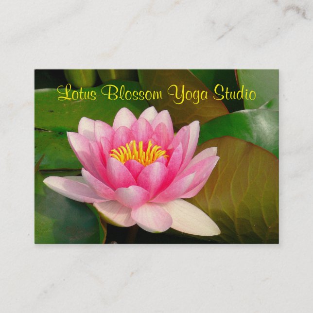 CARTE DE VISITE BUS PERSONNALISABLE.CARTE/GRAND LOTUS ROSE BLOSSOM (Devant)