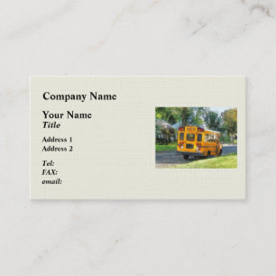 Carte De Visite Bus scolaire garé