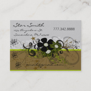 Carte De Visite Bus tourbillonnant Heart Business Lavender - Custo