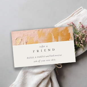 Carte De Visite Bush Pink Gold Paint Texture Envoyer un ami