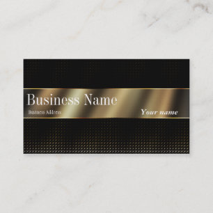 Carte De Visite Business, 3,5 po x 2,0 po, Black Gold, Green/Turqu