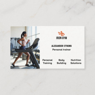 Carte De Visite Business card fitness trainer body building gym