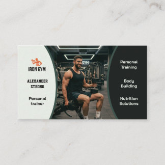 Carte De Visite Business card fitness trainer body building gym