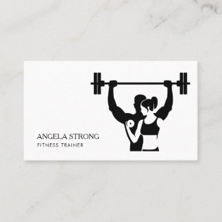 Carte De Visite Business card for a fitness trainer or nutritionis