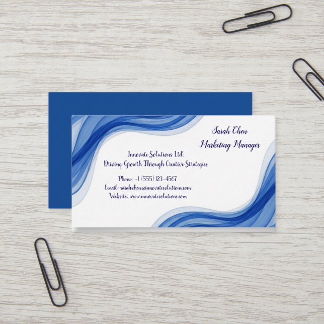 Carte De Visite Business Card Minimalist Calligraphy Photographer (Devant/Arrière en situation)