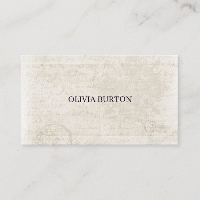 Carte De Visite Business card simple style texture background (Devant)