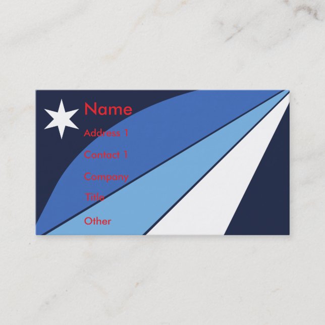 Carte De Visite Business Card with Flag of Columbia, SC (Devant)