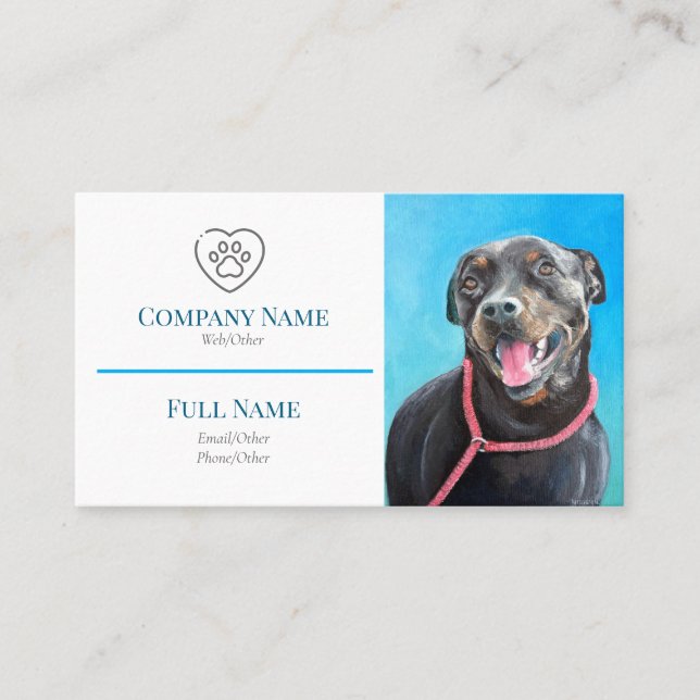 Carte De Visite Business Card with painting of flowers (Devant)