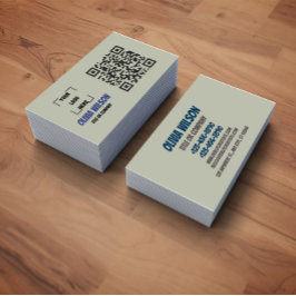 Carte De Visite Business Card with QR Code |  Modern Design