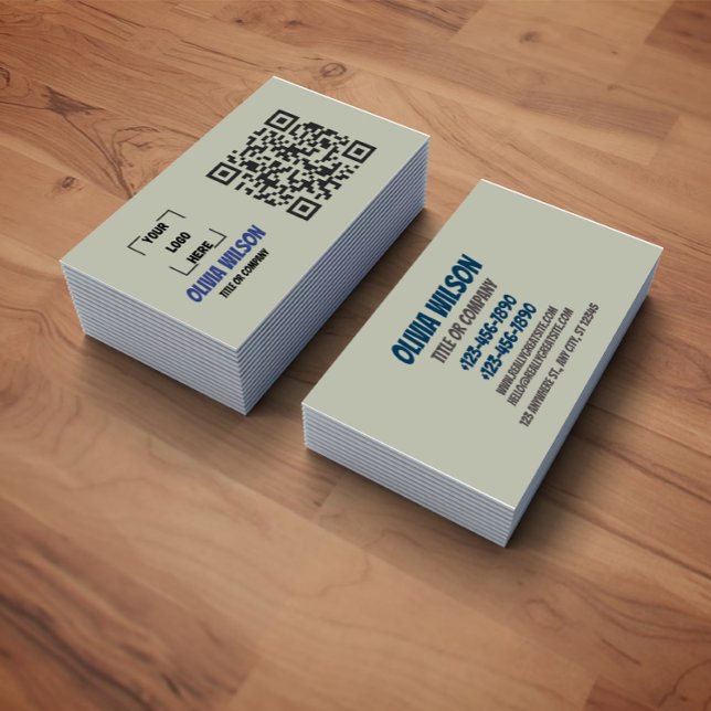 Carte De Visite Business Card with QR Code |  Modern Design (Créateur téléchargé)