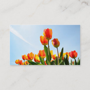 Carte De Visite Business card with tulips