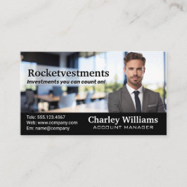 Carte De Visite Business Man in the Office | Investisseur financie