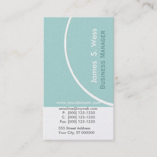 Carte De Visite Business Manager Contemporary Aqua Designs