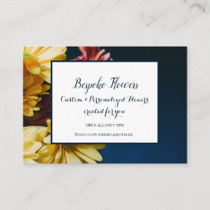 Carte De Visite business merci aux fleurs faites maison