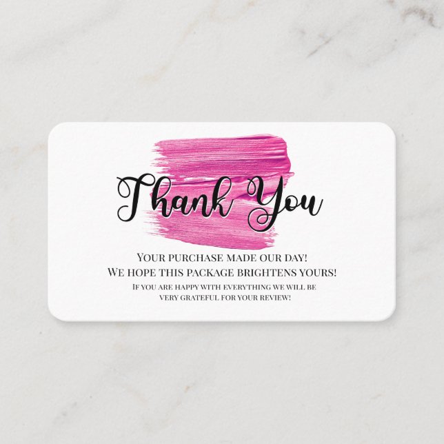 Carte De Visite business merci maquillage maison cosmétique (Devant)