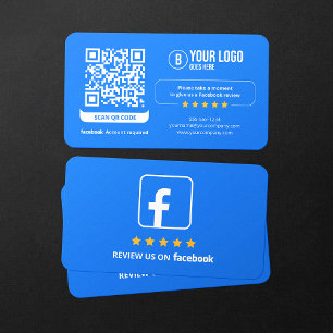 Carte De Visite Business Review Link Facebook Reviews QR Code
