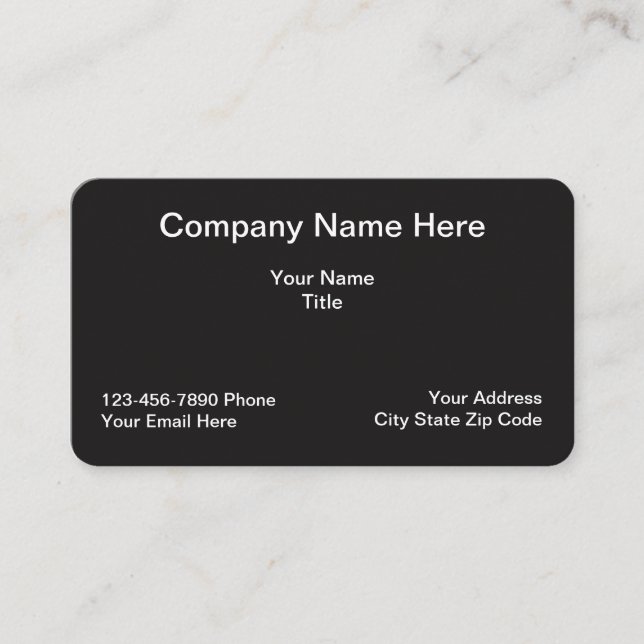Carte De Visite Businesscards professionnel simple (Devant)